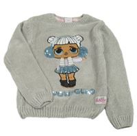 Šedý žinylkový svetr L.O.L. Surprise Primark 