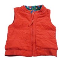 Červená manšestrová oboustranná zateplená vesta Toby Tiger