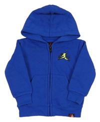 Kobaltově modrá propínací mikina s logem a kapucí Nike Jordan