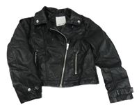 Černý koženkový crop podšitý křivák Lindex