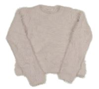 Světlerůžový chlupatý svetr H&M