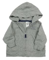 Šedá propínací mikina s kapucí Carter´s 