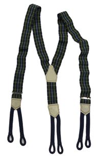 Barevné kostkované kšandy 