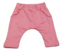 Růžové tepláky s volánky Pocopiano