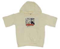 Smetanová tepláková vesta se Sonicem a kapucí 