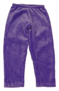 Fialové chlupaté kalhoty
