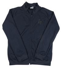 Tmavomodrá propínací sportovní mikina s logem Hype