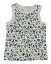 Bílé tílko s fotbalovými míči Primark