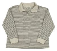 Smetanovo-šedá mikina s límečkem H&M