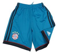 Petrolejové fotbalové funkční kraťasy FC Bayern Munchen Adidas