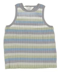 Barevný pruhovaný žebrovaný úpletový top H&M