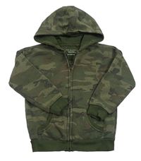 Khaki-army propínací oversize mikina s kapucí PRIMARK