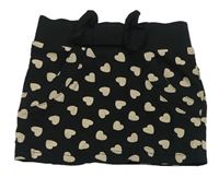 Černá sukně se srdíčky a mašlí Matalan