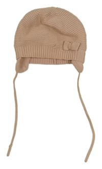 Světlerůžová zavazovací čepice s mašlí H&M