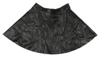 Černá koženková kolová sukně H&M