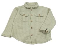 Béžová žebrovaná vyteplená košilová bunda George