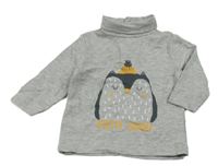 Šedý melírovaný rolák se sovičkou Pat&Ripaton