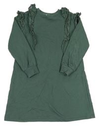 Šalvějové teplákové šaty s volánky s madeirou H&M