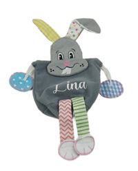 Šedý sáček s nápisem - zajíček BACKWINKEL