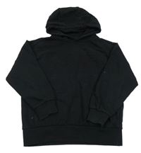 Černá oversize mikina s 3D nápisy a kapsou a kapucí F&F