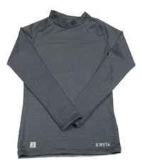 Tmavošedý melírovaný thermo rolák s logem KIPSTA