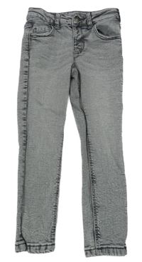 Šedé plísňové stretch skinny rifle Denim Co.