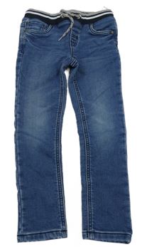 Modré teplákové rifle s úpletovým pasem C&A