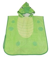 Zelená froté pončo osuška s kapucí - dinosaurus Next