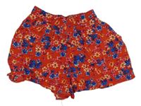 Červené květované kraťasy New Look