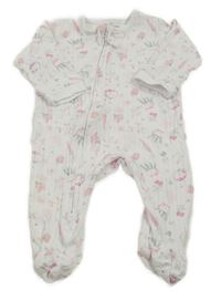 Bílý žebrovaný overal se zeleninou Ela&Ren