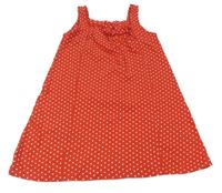 Červeno-bílé puntíkaté letní šaty s mašlí C&A