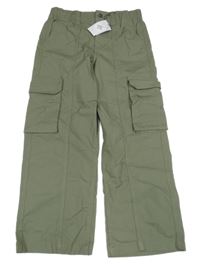 Nové - khaki cargo plátěné kalhoty PRIMARK