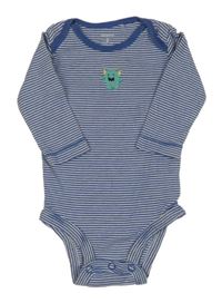 Modro-bílé pruhované body s příšerkou carter's