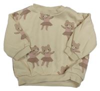 Smetanová mikina s medvídky H&M