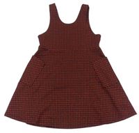 Červeno-černé třpytivé kostkované šaty Nutmeg