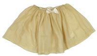 Zlatá třpytivá tylová sukně s mašlí H&M