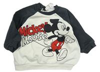 Bílo-antracitová mikina s Mickeym H&M