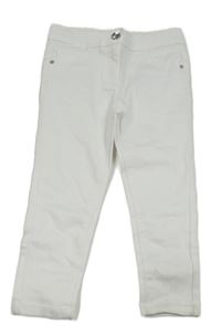 Bílé plátěné skinny kalhoty Matalan