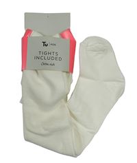 Nové - Bílé punčocháče Tu