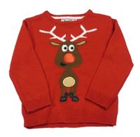 Červený svetr se sobem Rebel