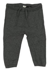 Tmavošedé melírované pletené tepláky H&M