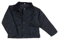 Tmavomodrá prošívaná šusťáková zateplená bunda