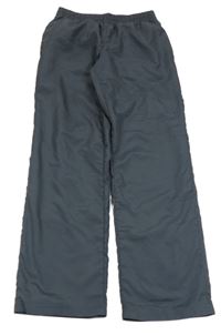 Tmavošedé šusťákové podšité kalhoty Pocopiano