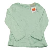 Nové - Zelenkavé žebrované triko Primark