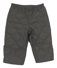 Tmavošedé prošívané šusťákové zateplené kalhoty George