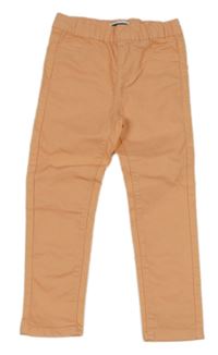 Meruňkové plátěné elastické kalhoty Lily & Dan