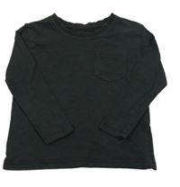 Černé triko s kapsou Primark