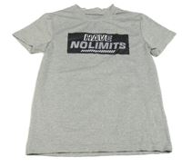 Šedé melírované sportovní tričko s nápisem Ergeenomixx