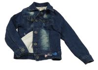 Tmavomodrá riflová zateplená bunda s prošoupáním