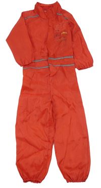 Kostým - Červený šusťákový kalhotový overal - Auta Disney